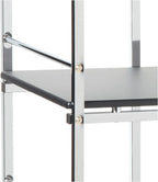 Acme 92074 Elvis Craft station student desk chrome finish metal frame black top computer office desk