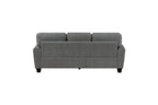 Homelegance 9214NGH-2PC 2 pc Lemond dark grey chenille fabric sofa and love seat set rounded arms