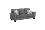 Homelegance 9214NGH-2PC 2 pc Lemond dark grey chenille fabric sofa and love seat set rounded arms