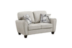 Homelegance Lemond Grey Chenille Sofa and Love Seat Set with Rounded Arms – 9214NPG-2PC