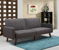 9230-GY Latitude run dark gray fabric click clack split back folding futon sofa bed