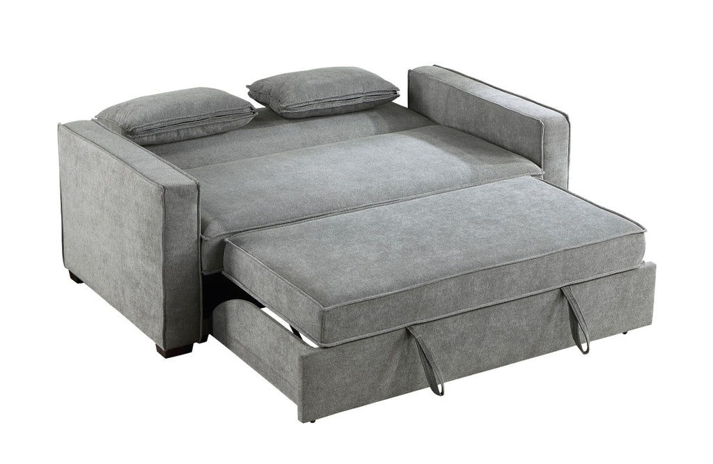 Homelegance 9238GY-3CL 2 pc Phelps grasy textured fabric folding sofa with sleep area