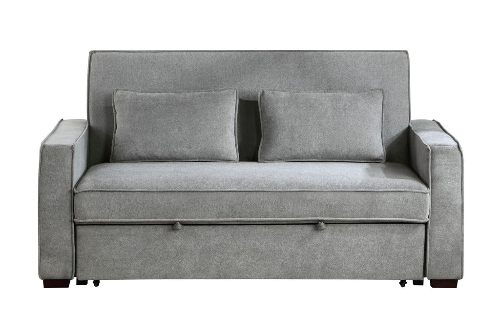 Homelegance 9238GY-3CL 2 pc Phelps grasy textured fabric folding sofa with sleep area