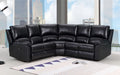 Global United 9241BK-3PCPWR 3 pc Latitude run jaidan black leather aire power reclining sectional sofa set