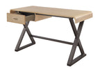 Acme 92424 Danton industrial gold aluminum top and metal X style legs