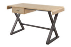 Acme 92424 Danton industrial gold aluminum top and metal X style legs