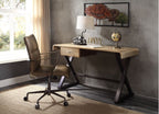 Acme 92424 Danton industrial gold aluminum top and metal X style legs