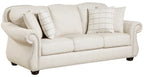 Homelegance 9270FBE-2PC 2 pc Attleboro beige textured fabric nail head trim accents sofa and love seat set rounded arms