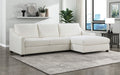 Homelegance 9277VR-22LRC 2 pc Zayden ivory textured fabric sectional sofa with chaise
