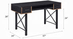 Acme 92799 Mercer 41 ballesteros settea black wood and black metal frame desk