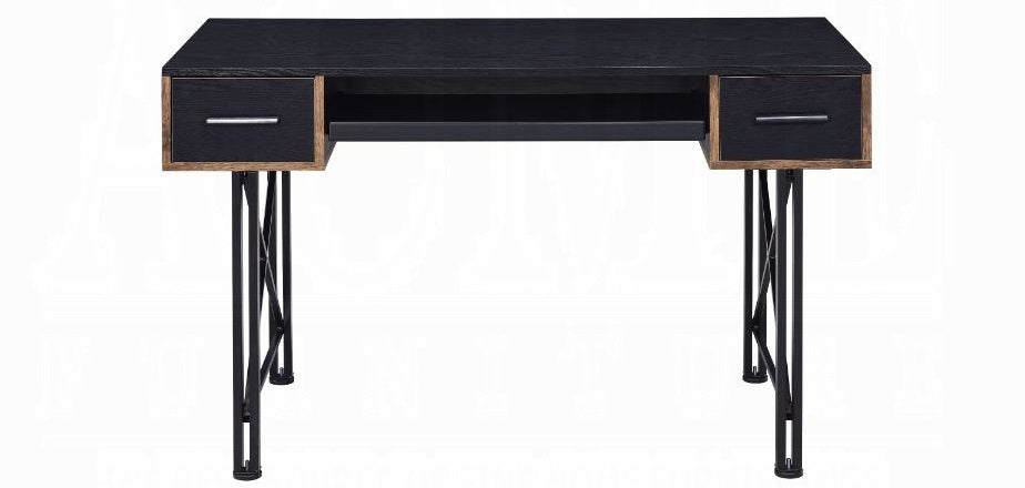 Acme 92799 Mercer 41 ballesteros settea black wood and black metal frame desk