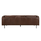 Homelegance 9280BR-2PC 2 pc Soren brown top grain leather mid-century modern sofa and love seat set