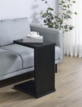 930276 Clower black finish wood slide under sofa accent side table