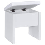 Bunbury White 2-Drawer Makeup Vanity Set with Mirror and Stool – 930280