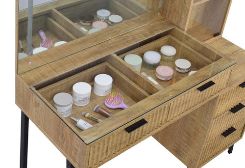 Souza Mango 5-Drawer Makeup Vanity Table with LED Mirror – 930283