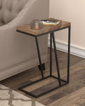 Coaster 931147 Carbon loft bailex tobacco top and black finish legs snack chair side end table