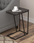 Coaster 931156 Carbon loft bailex grey top and black finish legs snack chair side end table