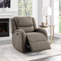 Homelegance 9316BR-1PW Foxcroft brown chenille fabric power motion recliner chair