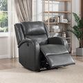 Homelegance 9316PUGY-1PW Foxcroft grey faux leather power motion recliner chair