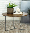 Coaster 935995 Wrought studio natural finish solid mango wood gunmetal finish frame 30" round coffee table