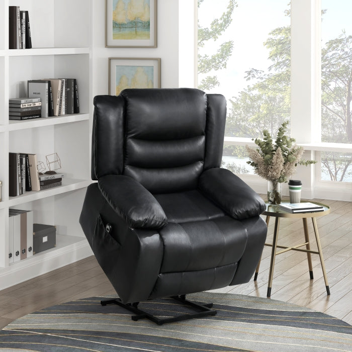 Homelegance 9423BLK-1LT Carson black faux leather power motion power lift recliner chair