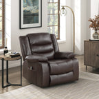 Homelegance 9423DBR-1LT Carson dark brown faux leather power motion power lift recliner chair
