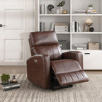 Homelegance 9424BR-1LT Wheaton brown faux leather power motion power lift recliner chair