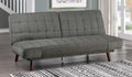 Homelegance 9435RF-3WD Winston porter Driggs gunmetal gray chenille fabric futon sofa folding back