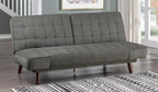 Homelegance 9435RF-3WD Winston porter Driggs gunmetal gray chenille fabric futon sofa folding back