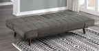 Homelegance 9435RF-3WD Winston porter Driggs gunmetal gray chenille fabric futon sofa folding back