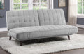 Homelegance 9435SV-3WD Winston porter Driggs silver gray chenille fabric futon sofa folding back