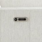 Homelegance  9444HMP-6SCPWH 6 pc Salida hemp white textured fabric sectional sofa with power recliner ends and console charging pad