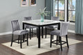 Bridgend Black Finish Wood 5-Piece White Faux Marble Top Counter Height Dining Table Set - 9445-5PC-B