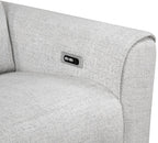 9455CLD-7LRRRPWH  7 pc McPherson cloud colored durable chenille fabric modular power reclining and power headrest sectional sofa