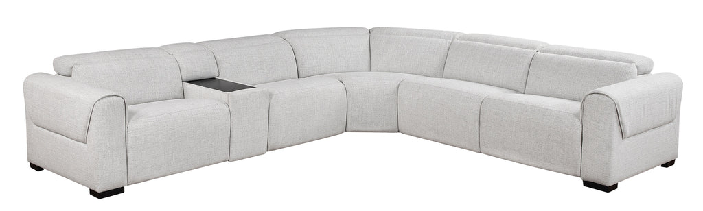 McPherson Cloud Chenille 6-Pc Modular Power Reclining Sectional with Power Headrest – 9455CLD-6LRRRPWH