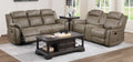 Homelegance 9479SDB-2PC 2 pc Centeroak sandy brown polished microfiber motion sofa and love seat set
