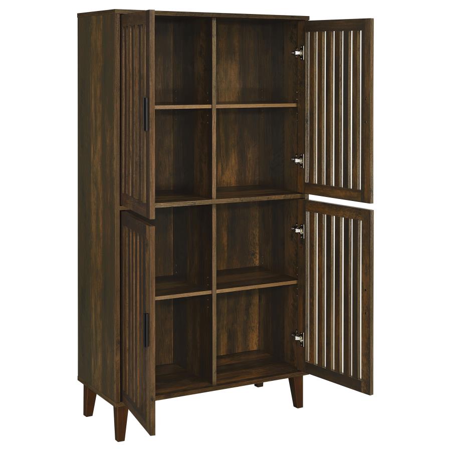 Coaster Elouise Dark Pine Tall Accent Display Cabinet – 950335
