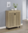 Coaster 950424 Brixton white oak finish wood 6 adjustable shelf shoe cabinet