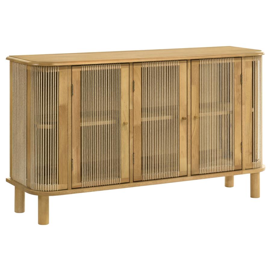 Coaster Ervine Natural Finish Rope Panel Accent Cabinet Sideboard – 950460