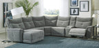 Homelegance 9509DG-65LRR 6 pc Tesoro dark gray textured fabric sectional sofa with recliners and chaise