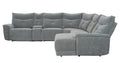 Tesoro Dark Gray Textured Fabric 6-Pc Sectional Sofa with Power Recliners – 9509DG-6LRPWH5R