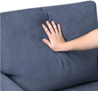 Homelegance Aliana Blue Textured Fabric Sofa and Love Seat Set with Flared Arms – 9519BUE-2PC