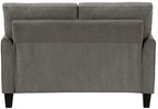 Homelegance Aliana Brownish Grey Textured Fabric Sofa and Love Seat Set with Flared Arms – 9519CHC-2PC