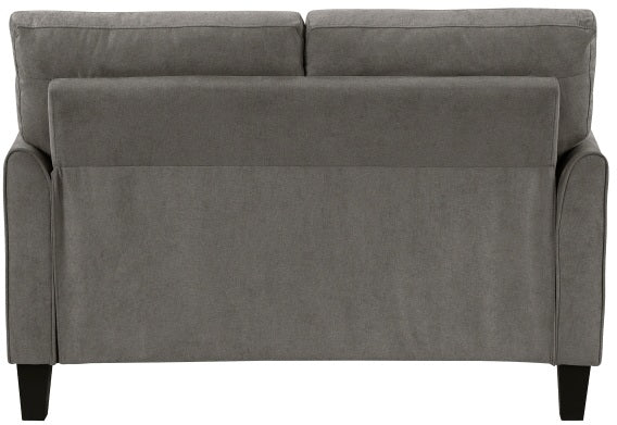 Homelegance Aliana Brownish Grey Textured Fabric Sofa and Love Seat Set with Flared Arms – 9519CHC-2PC