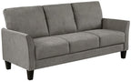 Homelegance Aliana Brownish Grey Textured Fabric Sofa and Love Seat Set with Flared Arms – 9519CHC-2PC
