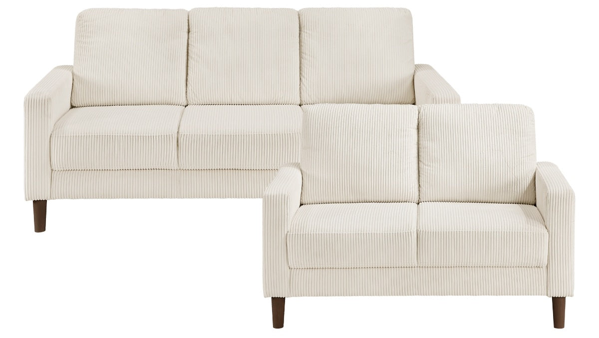Hollarman Beige Corduroy Sofa & Love Seat Set – 9520BEG-SL