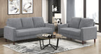 Hollarman Dark Gray Corduroy Sofa & Love Seat Set – 9520GRY-SL