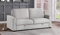 Homelegance 9525RF-3CL Winston porter price gray textured fabric sofa with pop up sleep area and fold down back