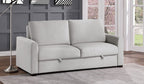 Homelegance 9525RF-3CL Winston porter price gray textured fabric sofa with pop up sleep area and fold down back