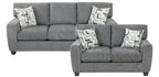 Silverton Grey Chenille Sofa & Love Seat Set – 9538DGY-SL